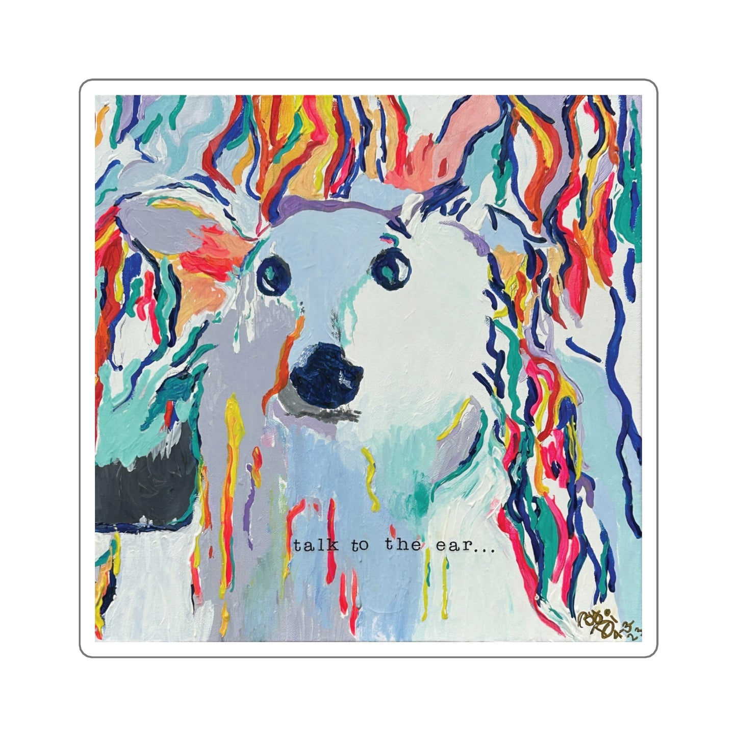 Talk To The Ear | Square Sticker